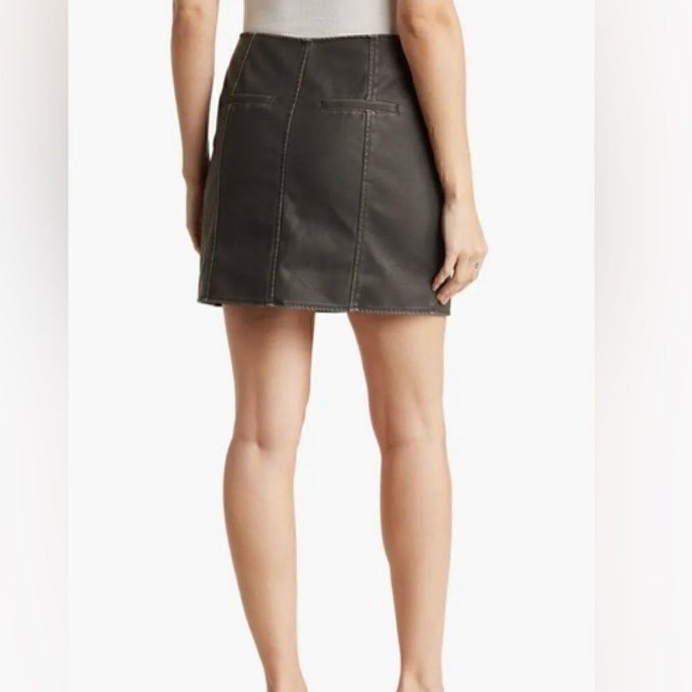 BLANKNYC | Washed Faux Leather Miniskirt - Picture 3 of 5